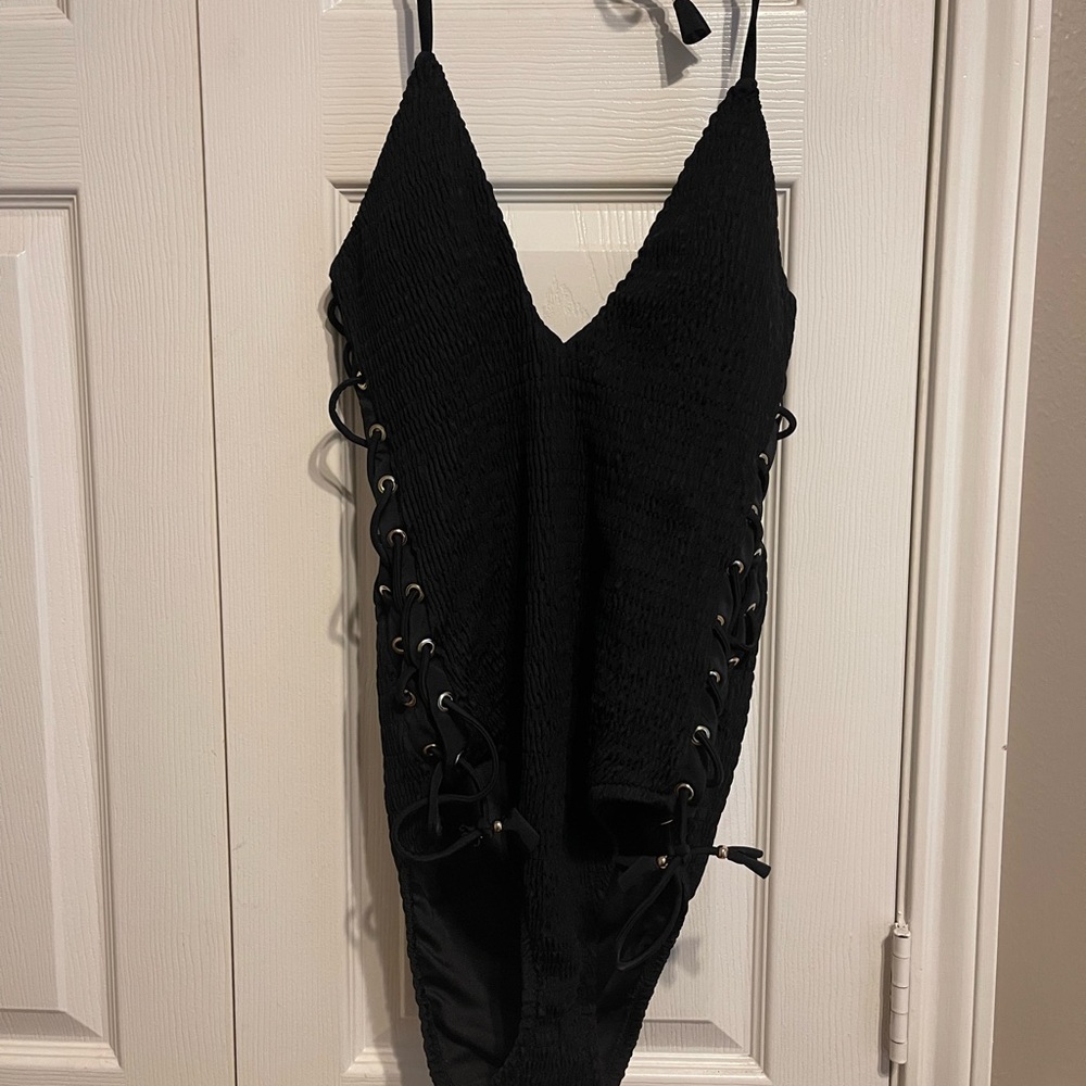 Victoria's Secret Black Ruched Swimsuit